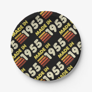 Geboren 1955 70. Geburtstag Pappteller