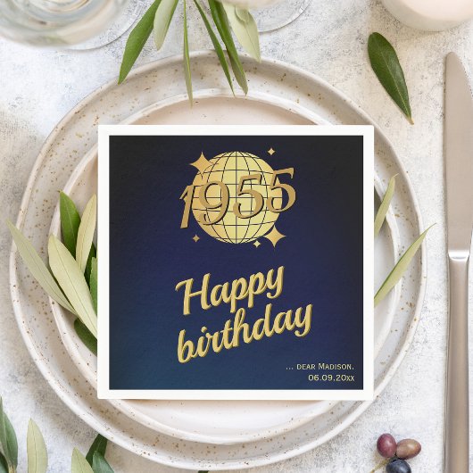 Geboren 1955, 70. Geburtstag Serviette