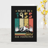 Geboren 1955 Geburtstag Karte (Gelbe Blume)