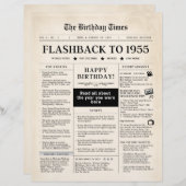 Geboren 1955 Mock Newspaper zum 70. Geburtstag (Vorne/Hinten)