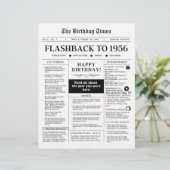 Geboren 1956 Fun Black and White Newspaper (Stehend Vorderseite)