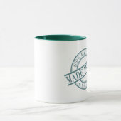 Geboren 1956 Grüne Runde Gummi Briefmarke Tasse (Zentrum)