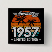 Geboren 1957 Limited Edition Retro Phantastisch se Button (Vorderseite)