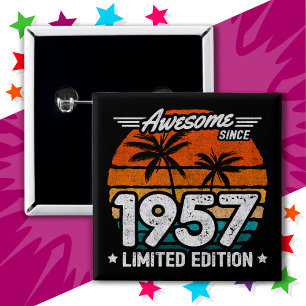 Geboren 1957 Limited Edition Retro Phantastisch se Button