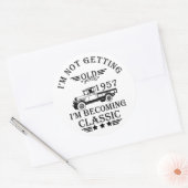 geboren 1957 Vintager Geburtstag Runder Aufkleber (Umschlag)