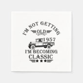 geboren 1957 Vintager Geburtstag Serviette (Vorderseite)