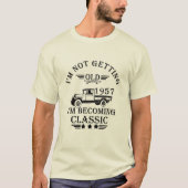 geboren 1957 Vintager Geburtstag T-Shirt (Vorderseite)