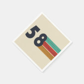 geboren 1958 Vintage Geburtstagsparty Serviette (Ecke)