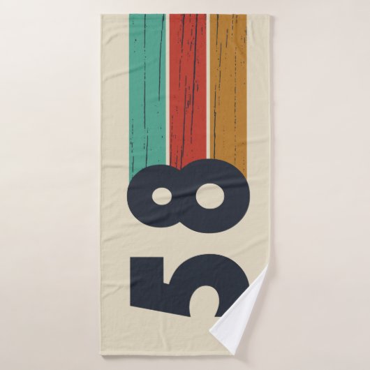 geboren 1958 Vintager Geburtstag Badehandtuch (Badehandtuch)