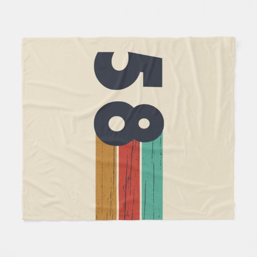 geboren 1958 Vintager Geburtstag Fleecedecke (Vorderseite (Horizontal))