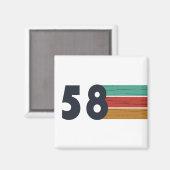 geboren 1958 Vintager Geburtstag Magnet (Vorderseite/Rückseite)