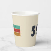 geboren 1958 Vintager Geburtstag Pappbecher (Links)