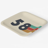 geboren 1958 Vintager Geburtstag Pappteller (Gewinkelt)