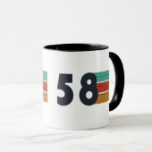 geboren 1958 Vintager Geburtstag Tasse (VorderseiteRechts)