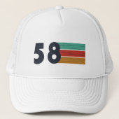 geboren 1958 Vintager Geburtstag Truckerkappe (Vorderseite)