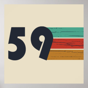 geboren 1959 Vintager Geburtstag Poster
