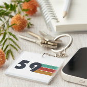 geboren 1959 Vintager Geburtstag Schlüsselanhänger (Vorderseite rechts)