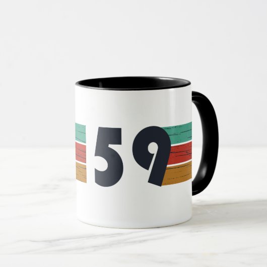geboren 1959 Vintager Geburtstag Tasse (VorderseiteRechts)