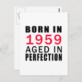 Geboren 1959 volljährig postkarte (Vorne/Hinten)