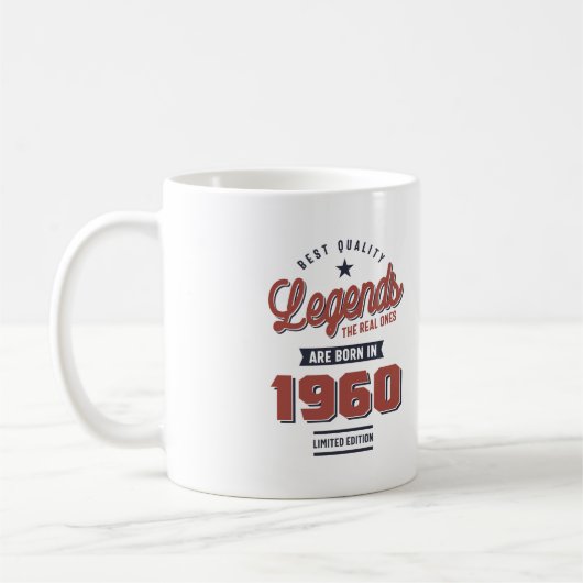 Geboren 1960 Geburtstag Kaffeetasse (Links)