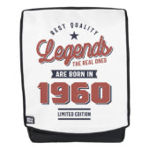 Geboren 1960 Geburtstag Rucksack (Vorderseite)