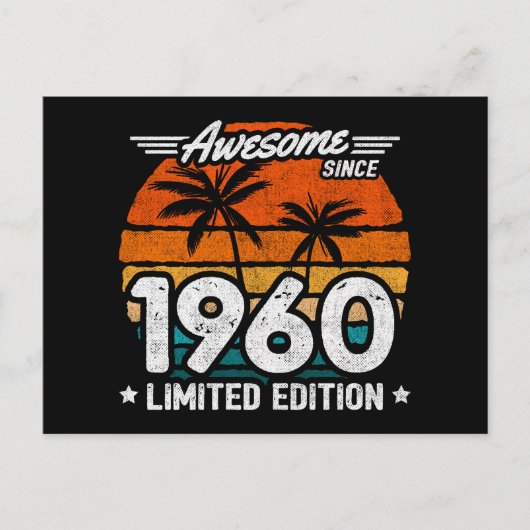 Geboren 1960 Limited Edition Retro Phantastisch se Postkarte (Vorderseite)