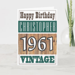 Geboren 1961 Grußkarte Karte