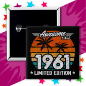 Geboren 1961 Limited Edition Retro Phantastisch se Button