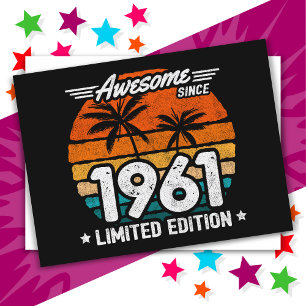 Geboren 1961 Limited Edition Retro Phantastisch se Postkarte