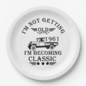 geboren 1961 Vintage Geburtstagsgeschenke Pappteller (Vorderseite)
