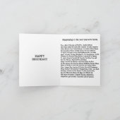 Geboren 1962 Geburtstagsspass Karte (Innenseite)