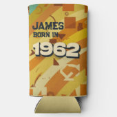 Geboren 1962 - Geometrisches Design - Retro-60er - Selters Dosenkühler (Rückseite)