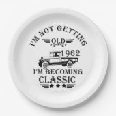 geboren 1962 Vintage Geburtstagsgeschenke Pappteller (Vorderseite)