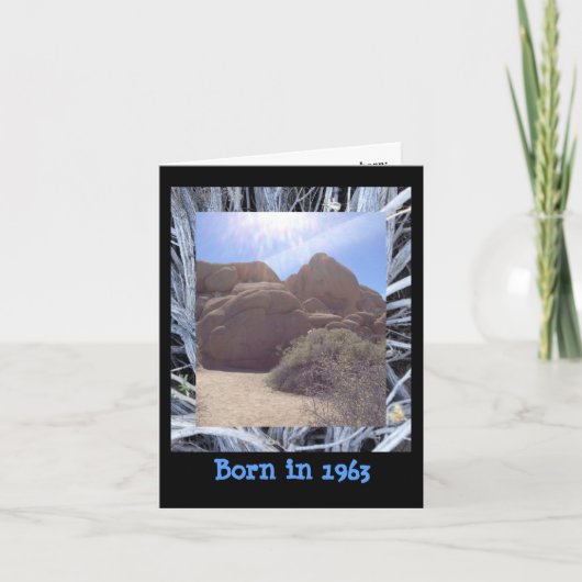 Geboren 1963 Geburtstagsspass Karte (Vorderseite)