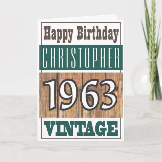 Geboren 1963 Grußkarte Karte (Vorderseite)