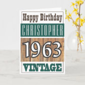 Geboren 1963 Grußkarte Karte (Gelbe Blume)