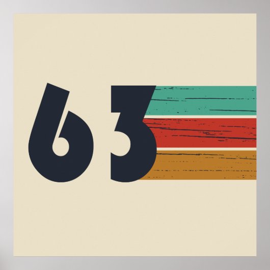 geboren 1963 Vintage Geburtstagsgeschenke Poster (Vorne)