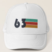 geboren 1963 Vintage Geburtstagsgeschenke Truckerkappe (Vorderseite)