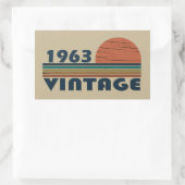 Geboren 1963 Vintager Geburtstag Rechteckiger Aufkleber (Tasche)