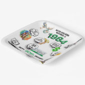 Geboren 1964 Fun Facts Birthday Pappteller (Gewinkelt)