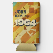 Geboren 1964 - Geometrisches Design - Retro-60er - Selters Dosenkühler (Rückseite)
