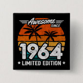 Geboren 1964 Limited Edition Retro Phantastisch se Button (Vorderseite)