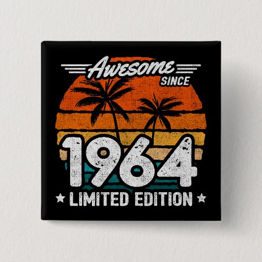 Geboren 1964 Limited Edition Retro Phantastisch se Button (Vorderseite)