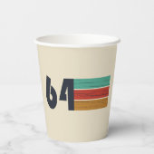 geboren 1964 Vintager Geburtstag Pappbecher (Rückseite)