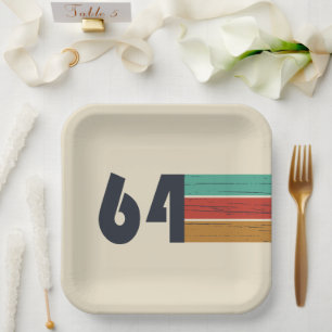 geboren 1964 Vintager Geburtstag Pappteller