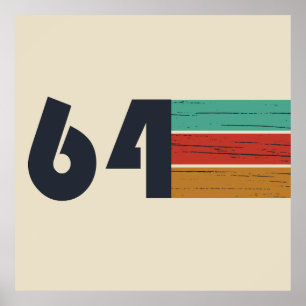 geboren 1964 Vintager Geburtstag Poster
