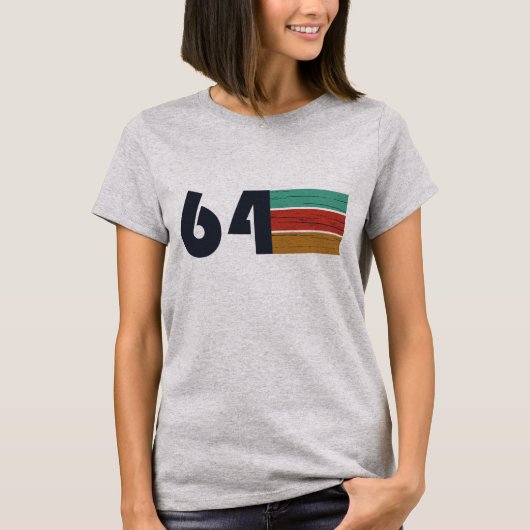 geboren 1964 Vintager Geburtstag T-Shirt (Vorderseite)