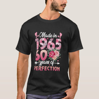 Geboren 1965 60. Geburtstag Geschenke Frauen 60 Ja T-Shirt