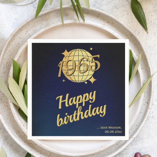 Geboren 1965 60. Geburtstag Serviette