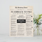 Geboren 1965 Mock Newspaper zum 60. Geburtstag (Stehend Vorderseite)